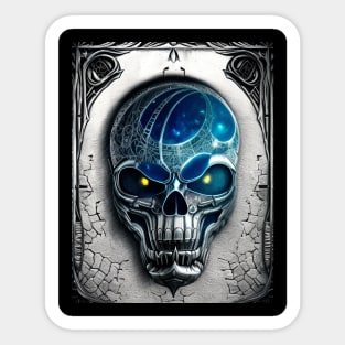 Art deco skull Sticker